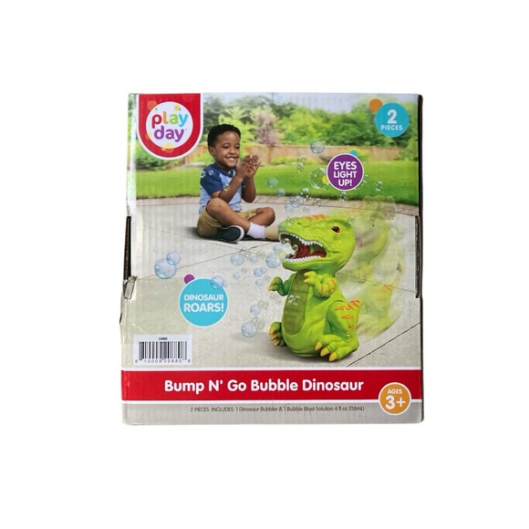 Play Day Bump N Go Bubble Blowing Dinosaur With Lights, Sound And Movement - Picture 3 of 8